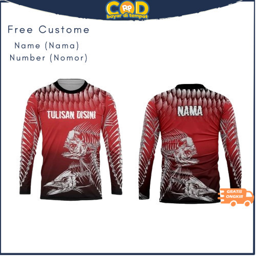 Jersey Baju Mancing Premium Ikan Custome Nama / Number Dri Fit Milano Full Printing Vinus Company