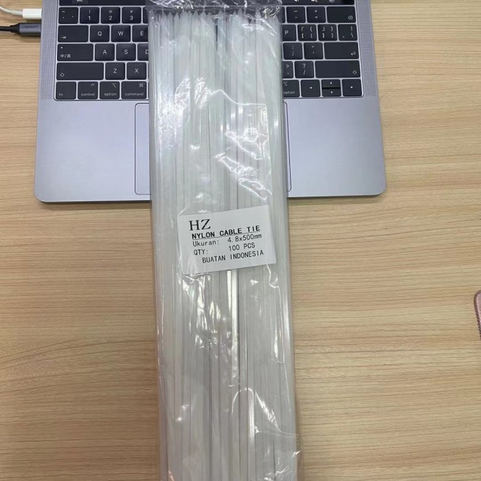 

[TERLARIS] HZ Cable Ties 4,8 x 500 mm Black and White - Putih