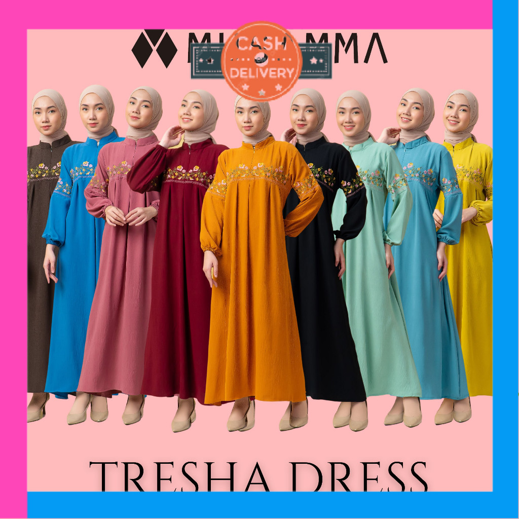 GAMIS KEKINIAN WANITA LEBARAN / MUSAMMA Dress Tresha