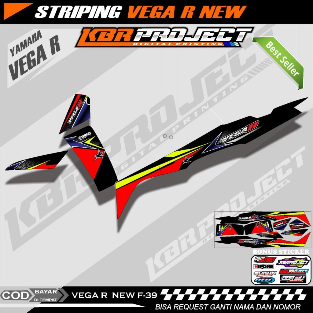 Stiker Striping Vega R New Premium Motor Keren Lis Variasi Vega R New Stiker Motor Yamaha Desain Rac