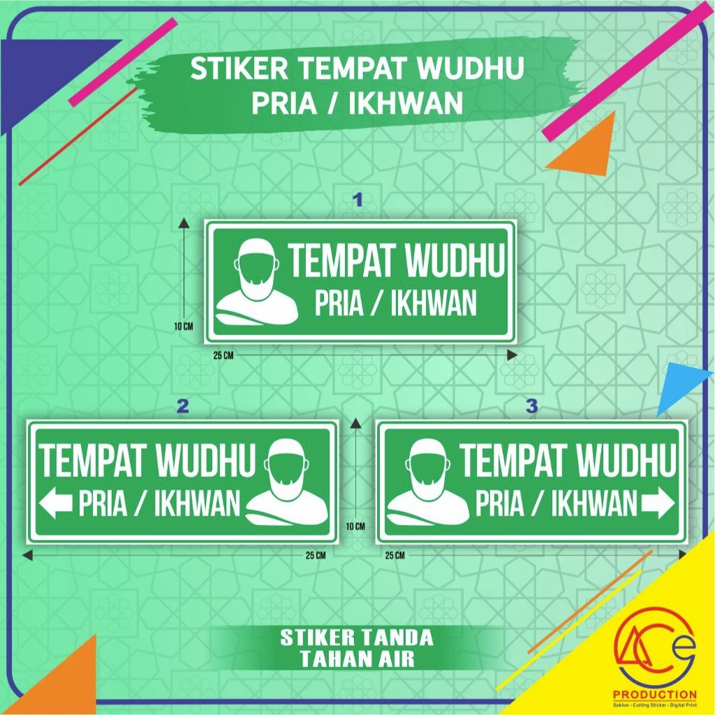 

STIKER TEMPAT WUDHU PRIA IKHWAN STIKER PENUNJUK LOKASI WUDHU PRIA IKHWAN