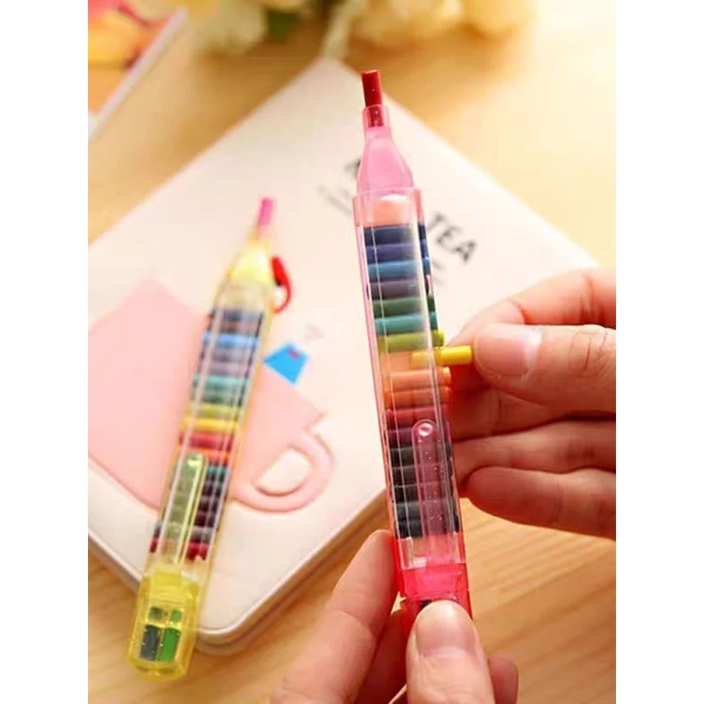 

4pc 20 Color Interchangeable Core Oil Painting Crayon Best Colored Crayon Student's Washable Paintbrush Fancy Graffiti Painting