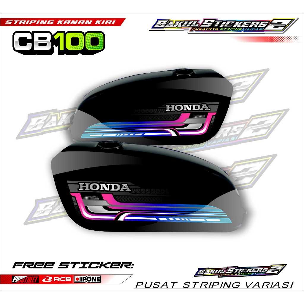 STRIPING VARIASI HONDA CB 100 / STICKER LIST HONDA CB 100