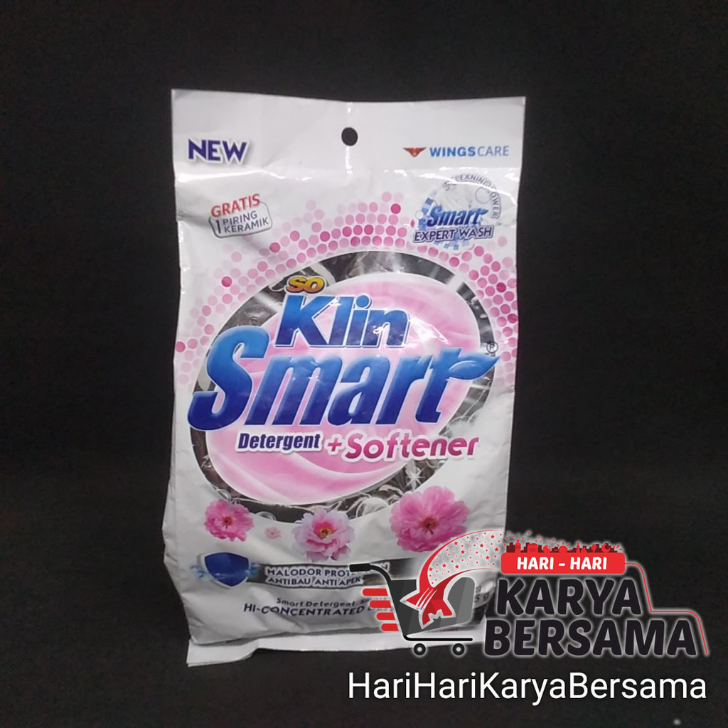 

DETERGENT BUBUK SO KLIN SMART + SOFTENER PINK BLOSSOM 725GR
