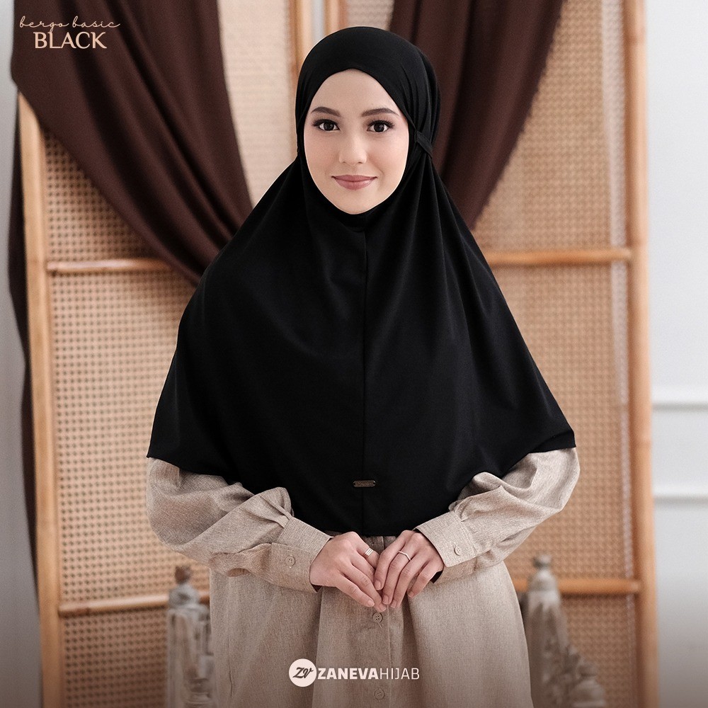 Zaneva - Hijab Bergo Polos Basic Series Jilbab Wanita kekinian Kerudung Perempuan