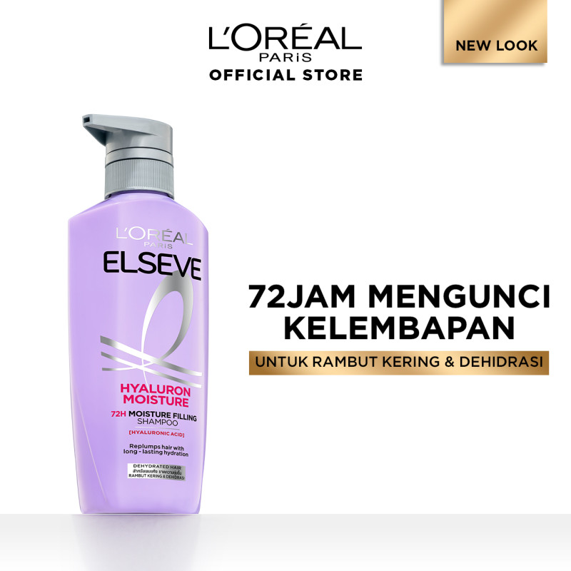 L’Oreal Paris Elseve Hyaluron Moisture Shampoo 400ml (Perawatan Untuk Rambut Kering Dengan Hyaluroni