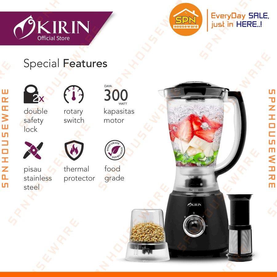 KIRIN Blender Plastik 1.75Ltr KBB-1750 PL
