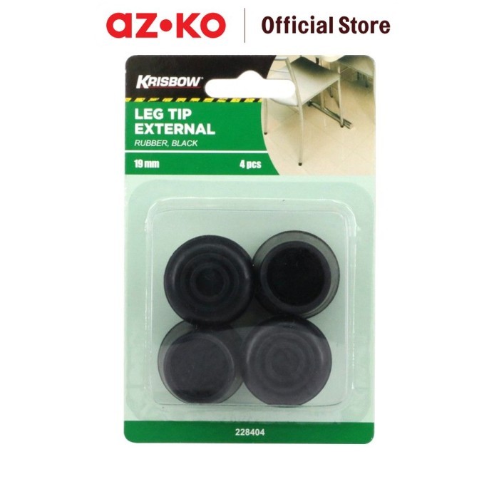 AZKO Krisbow Alas Kaki Bantalan Karet Meja Dan Kursi 1.9 Cm 4 Pcs
