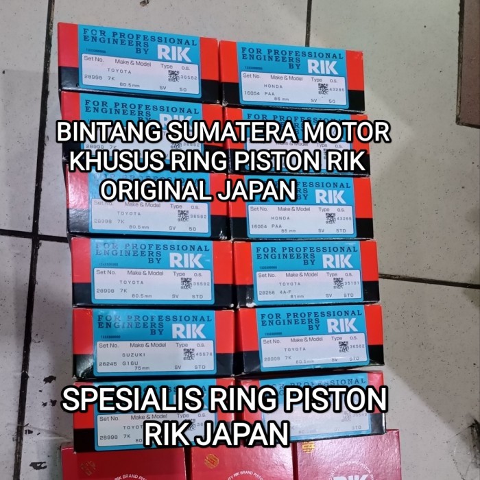 RING PISTON STARLET 1.3 EP80 0.50 RIK JAPAN