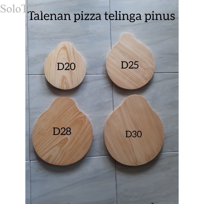 

Talenan Pizza /Talenan Kendi/Talenan Kayu Pinus /Talenan Telinga D25cm Murah