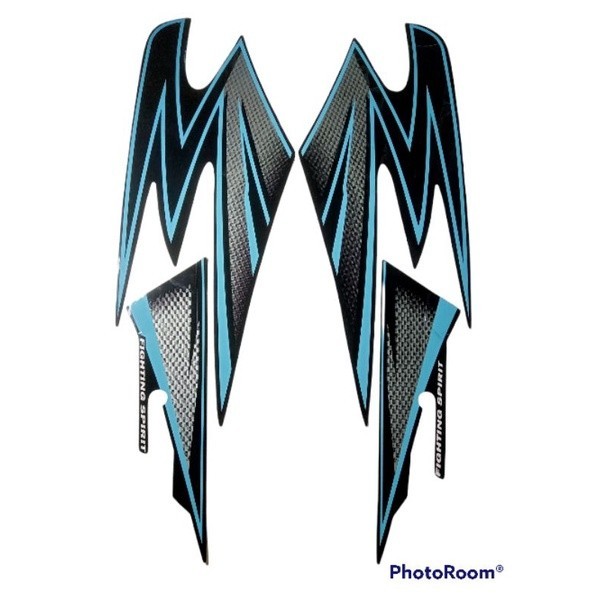 STRIPING RX KING 2003 VARIASI HITAM LIS BIRU, striping rx king variasi terbaik