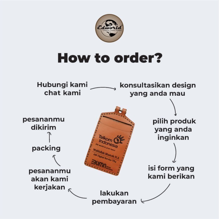 

PROMO!! -Nametag Kulit Asli Custom