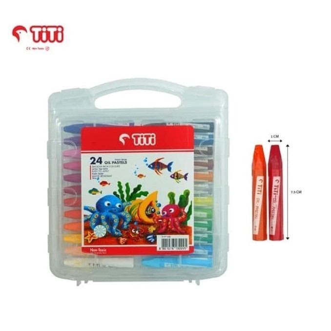 

PROMO!! -TITI JOYKO OIL PASTEL KRAYON MINYAK TI-P-24S 24 WARNA COLOURS CRAYON