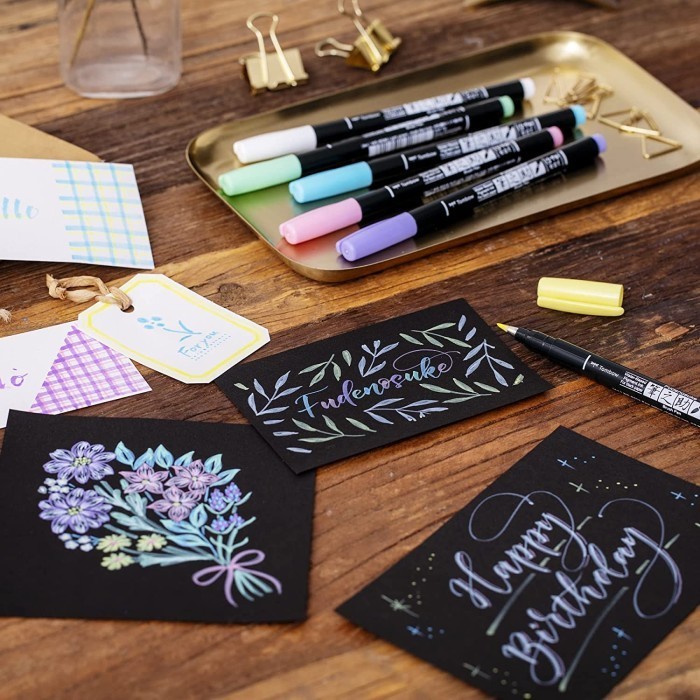 

PROMO!! -Tombow Fudenosuke Pastel Brush Calligraphy Lettering Pen Kaligrafi
