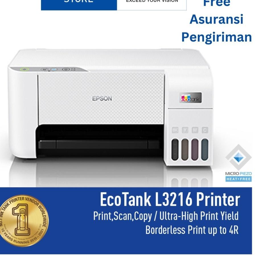 promo 12.12 WYA326 Epson Printer L3216/L3210 Warna Putih (Print, Scan, Copy)Printer Murah Printer Mu