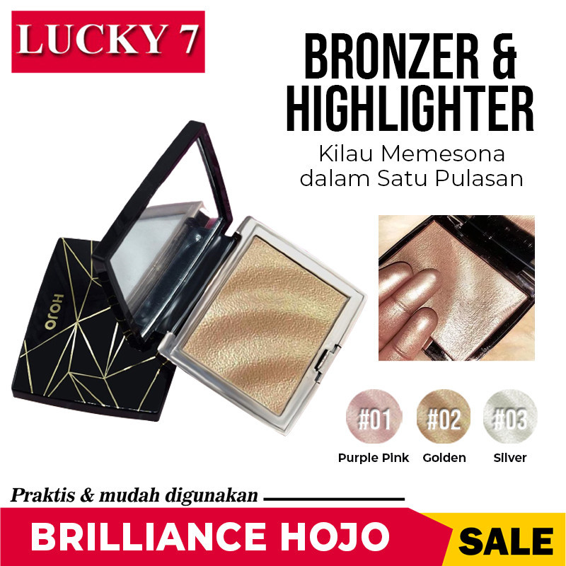 [TERMURAH] Bedak Padat Hojo Highlighter Pallette ORI - Makeup Waterproof Blush Glitter Highlighter S