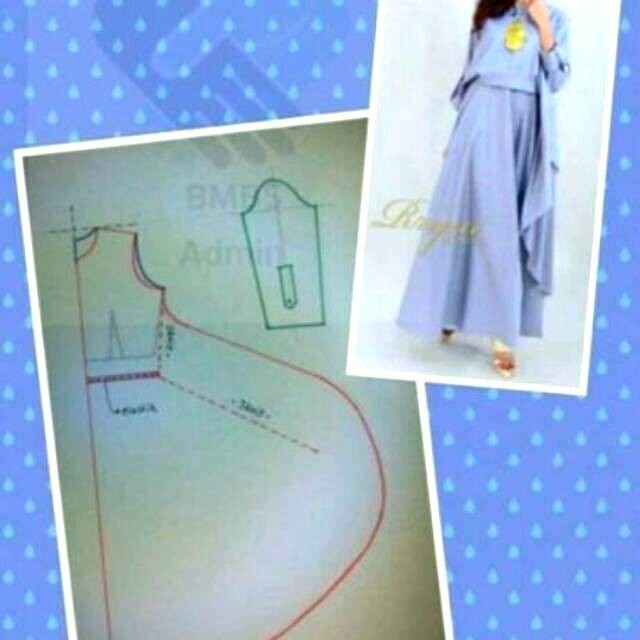 pola gamis kelelawar