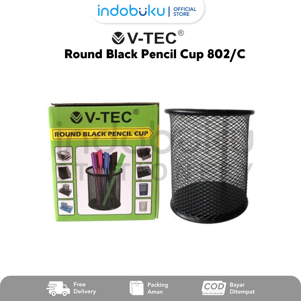 

Round Black Pencil Cup V-Tec 802/B