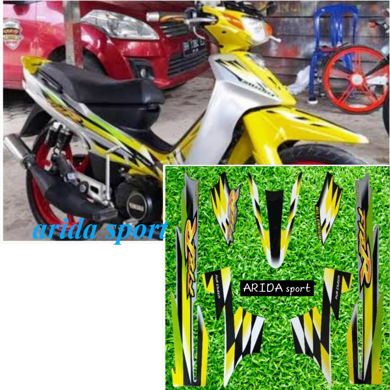 striping stiker  Yamaha f1zr fizr fiz r f1z r hijau silver kuning milenium tahun 2000 berkualitas sp