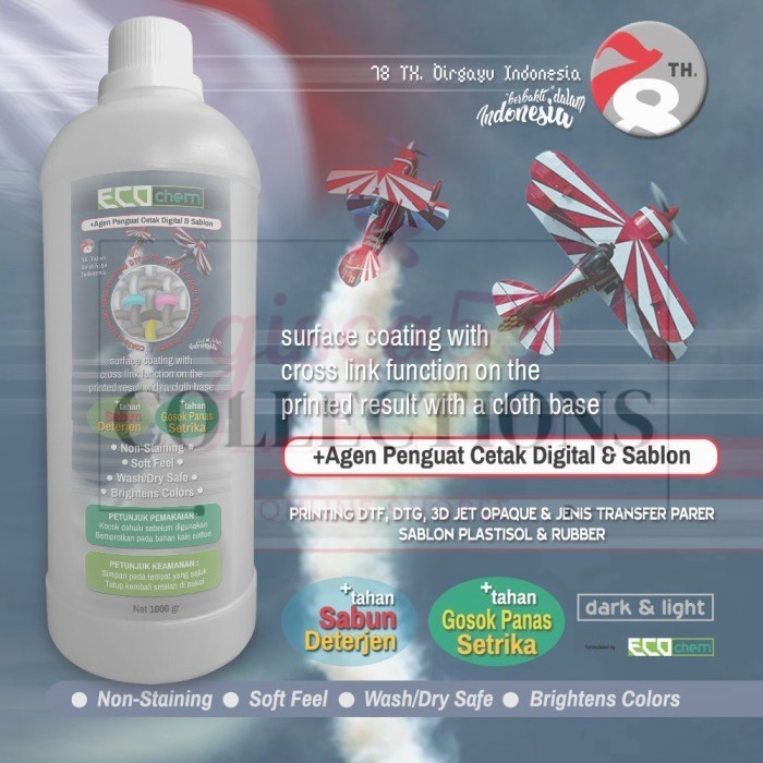 

Cairan Coating Apoxy Tinta DTF, Tinta DTG & 3G Jet Opaque Spray