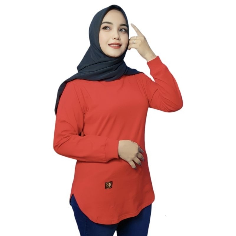 OVAL HAYLIK Termurah terlaris kaos wanita bukan original  kaos putih  merah bata kaos termurah terle