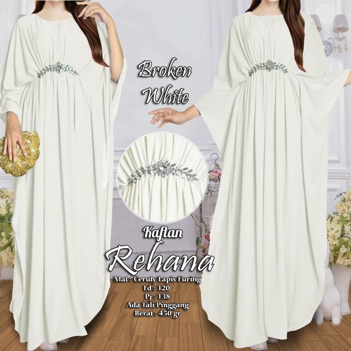 kaftan modern  muslim cantik kaftan busui ceruty  rehana - peach oren