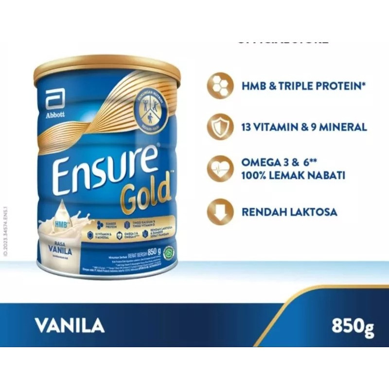 

Rovelin - Ensure Gold Vanila/Coklat 800gr Susu Nutrisi Dewasa