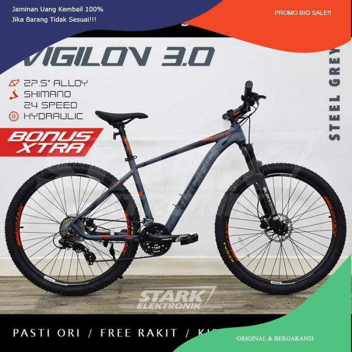 PROMO FLASH SALE Pacific VIGILON 3.0 Alloy 27.5 inch MTB Sepeda Gunung - Steel Grey