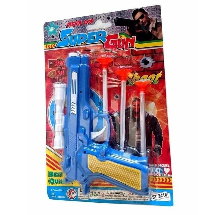 ST 2418Mainan Pistol plastik dengan Peluru Karet Mainan Anak tembak tembakan dengan Peluru Mainan An