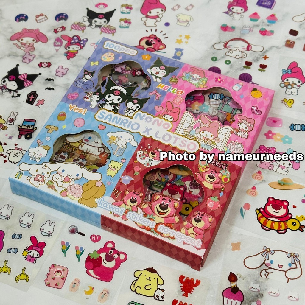 

Stiker Sanrio Lotso 2D 100 Lembar Sticker Anak Kartun Korea Lucu Anti Air