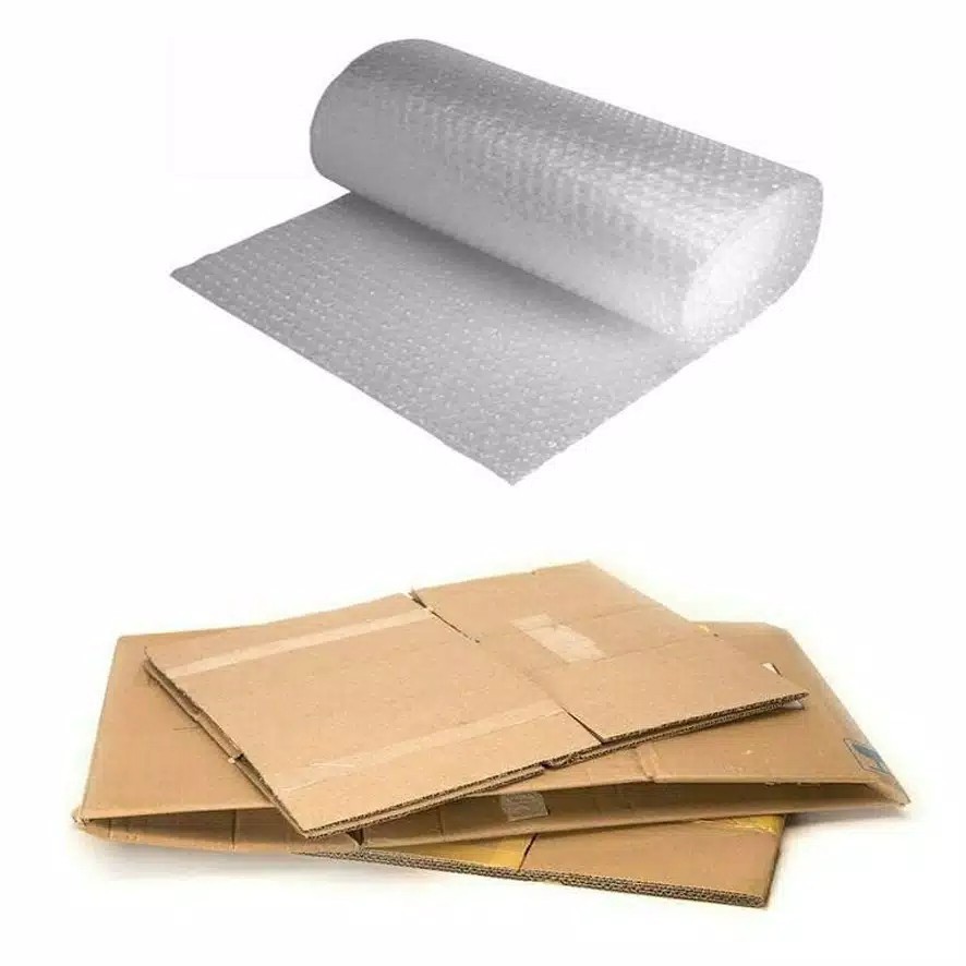 

0496-Bubble wrap atau kardus tambahan packing agar paket lebih aman dan safety tambahan pengaman produk barang paket dalam perjalanan