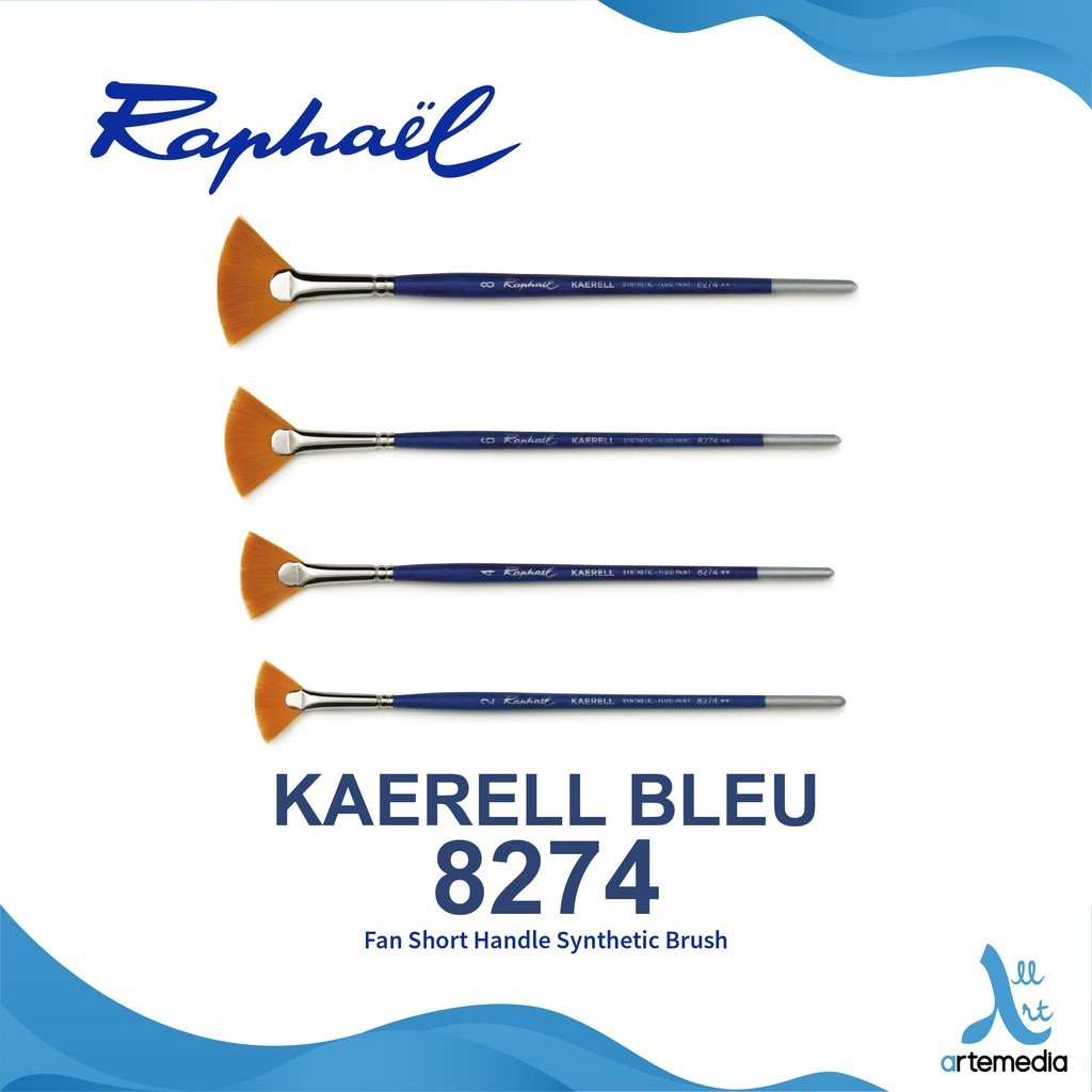 

Kuas Lukis Raphael 8274 Fan Kaerell Bleu Synthetic Brush SH