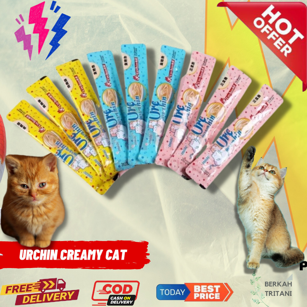 URCHIN CREAMY - Makanan Cemilan Snack Kucing Cat Kitten Adult