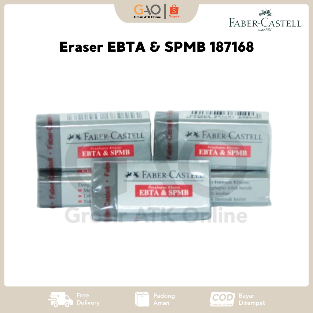 

Eraser Faber-Castell Penghapus Pensil Faber Castell EBTA & SPMB 187168