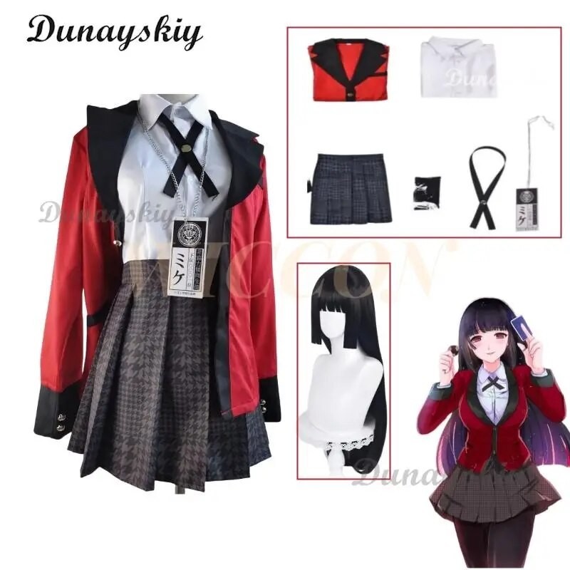 PREORDER Anime Kakegurui Jabami Yumeko Cosplay Costume Halloween Sayaka Compulsive Gambler School Gi