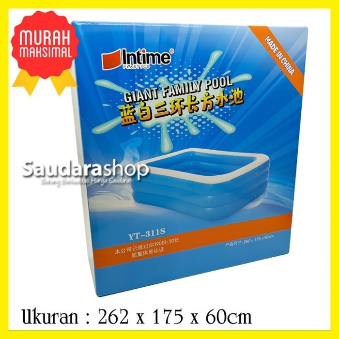 Intime YT-311S Kolam Renang Anak Besar 3 Ring [262x175x60cm] / intime