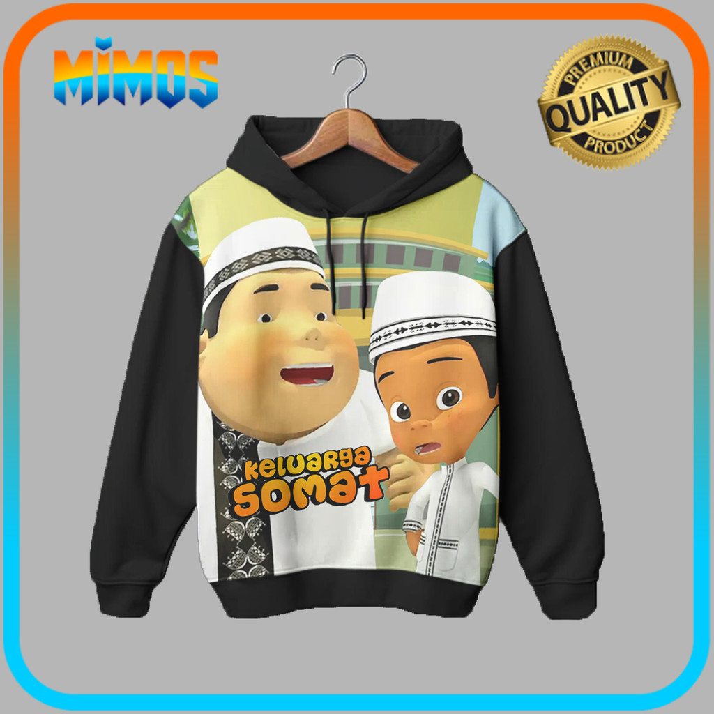 Hoodie Anak Animasi Keluarga Somat 3D Kartun Keluarga Somat 06CD004 _JA Untuk Usia 1-12 Tahun - Mimo