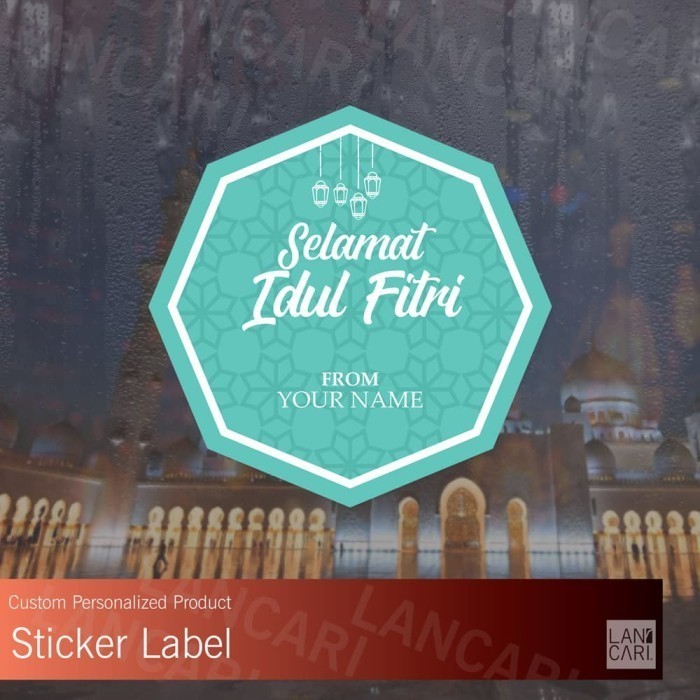 

Label custom Idul Fitri stiker Amplop Ucapan Selamat ramadhan LANCARI