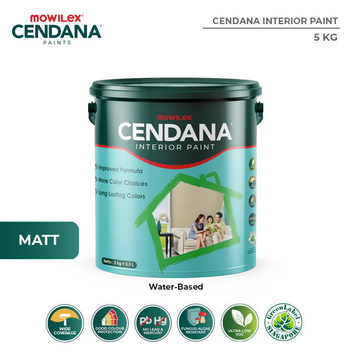 [CLEARANCE SALE] Mowilex Cendana Interior Paint Cat Tembok - 5 Kg
