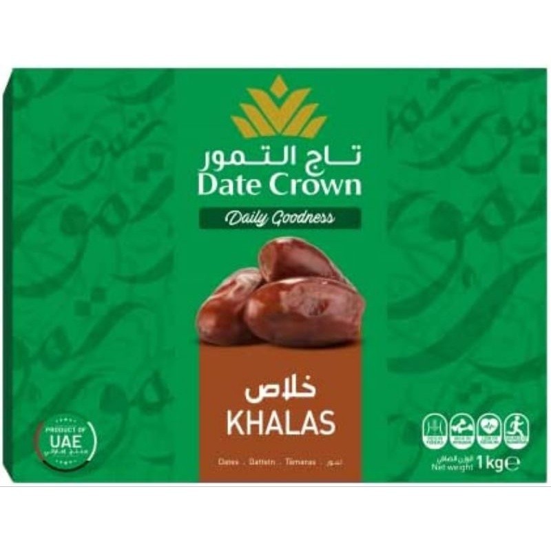 

DISKON!!! Kurma Khalas Date Crown 1kg 1 kg Expired 11 2024 Termurah