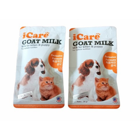 ICare Goat Milk Puppy & Kitten Sachet 20gr - Susu Anak Anjing Kucing
