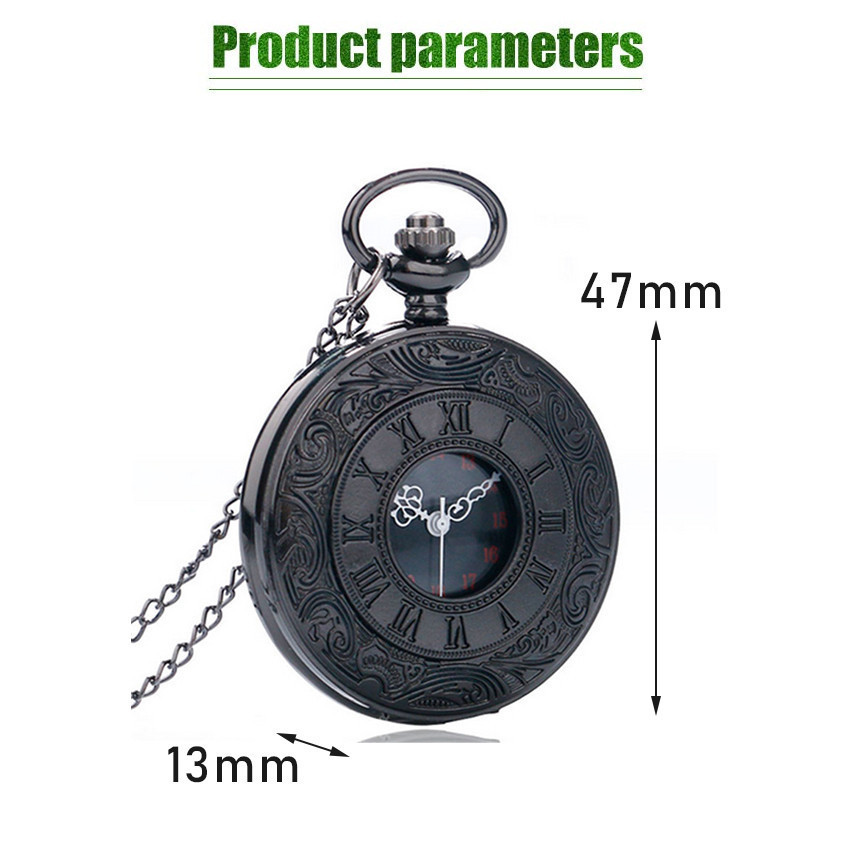 Jam Tangan Saku Bergaya Vintage Unik Pocket Watch Keren Romawi Kalung Nusa.Belanja