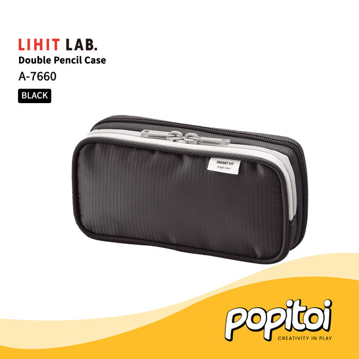 

Andma Lihit Lab A-7660 Double Pencil Case Small Tempat Kotak Pensil Mini - BLACK