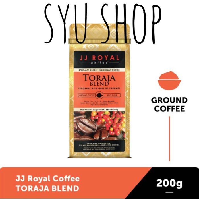 [Coffee New] JJ royal toraja blend ground coffee bag 200 gr kopi bubuk premium