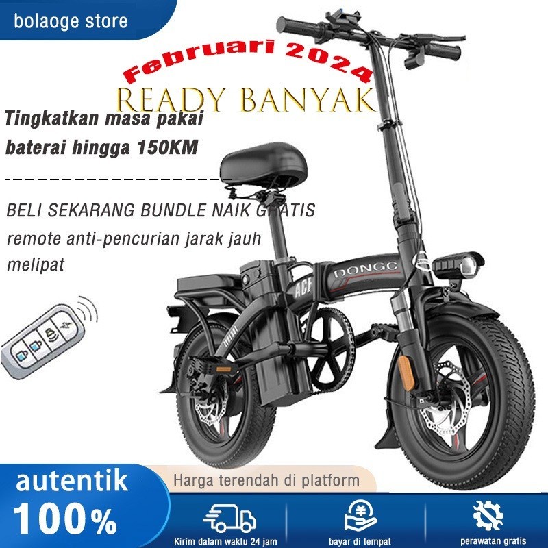 promo （Penawaran panas)Kursi belakangsepeda motor listrik Lipat sepeda listrik  murah  baterai mobil