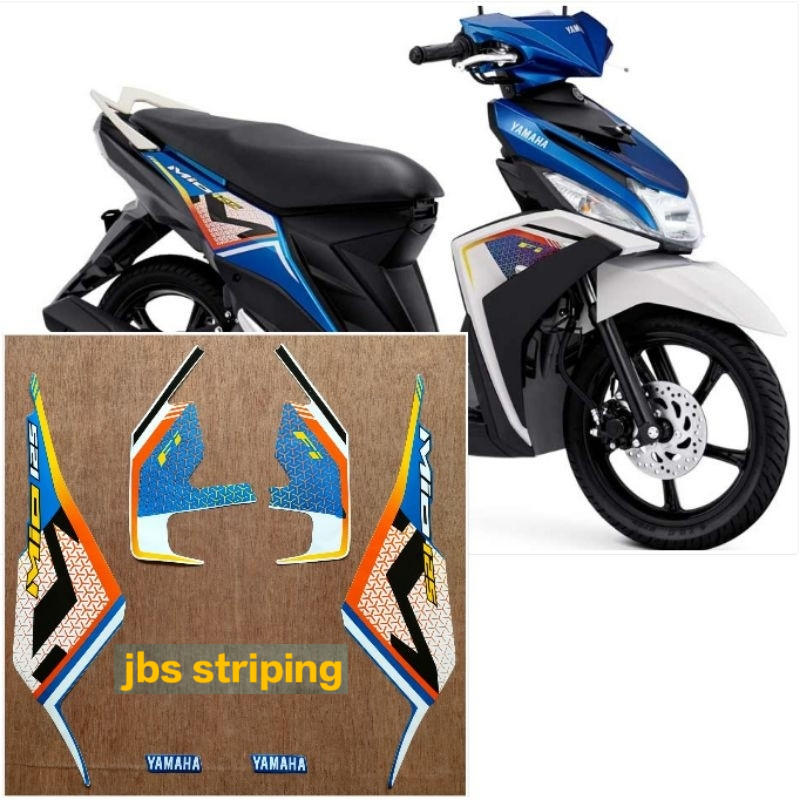 Stiker mio m3 Striping  Yamaha Mio M3 125 FI biru tahun 2020 2021