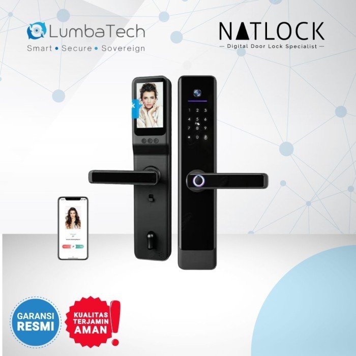 

Natlock - Camera Smart Lock DF7 Fingerprint Door Viewer Video Intercom Tuya