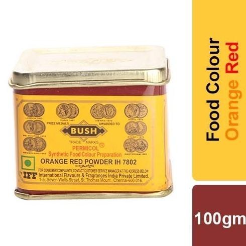 

BUSH COLOUR FOOD ORANGE RED 100 GR