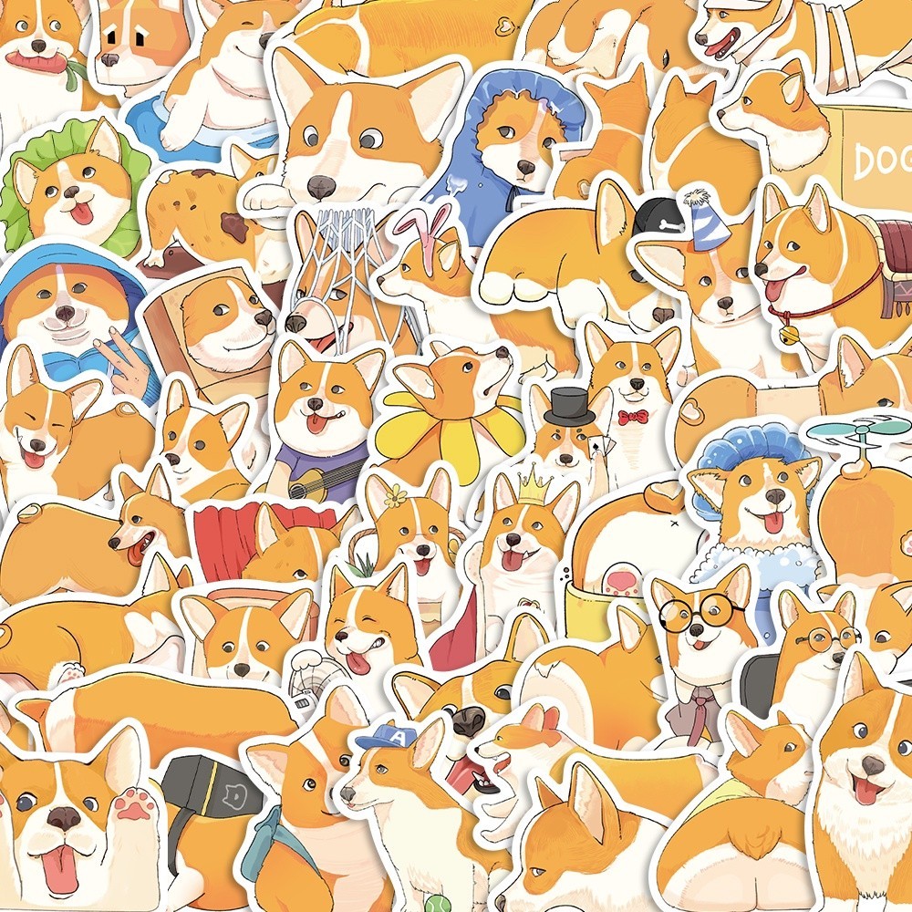 

PROMO25 Pcs Corgi Kartun Lucu Stiker Indah Dihiasi Akun Tangan Cangkir Air notebook Dekoratif Tahan Air Stiker hello.nuza