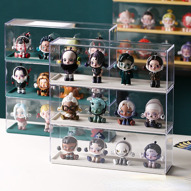 Kotak Display Acrylic Display Box Figure Display Showcase Box Figure Storage Organizer